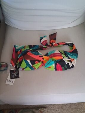 Bar III Bright Multicolor Twist Bandeau Top